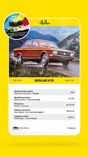 Heller 56176 STARTER KIT K70 Bouwpakket Schaal 1:43