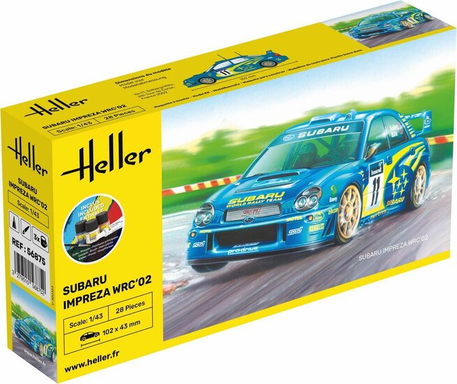 Heller 56199 STARTER KIT Impreza WRC'02 Bouwpakket Schaal 1:43