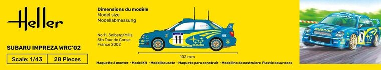 Heller 56199 STARTER KIT Impreza WRC'02 Bouwpakket Schaal 1:43