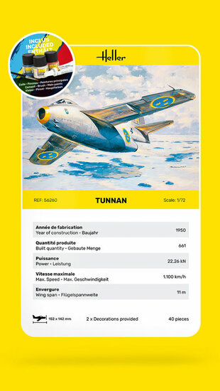 Heller 56260 STARTER KIT Tunnan Bouwpakket Schaal 1:72