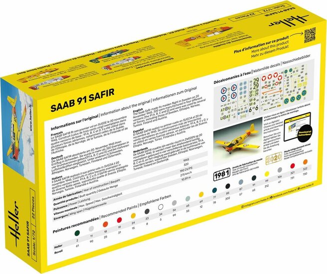 Heller 56287 STARTER KIT SAFIR 91 Bouwpakket Schaal 1:72