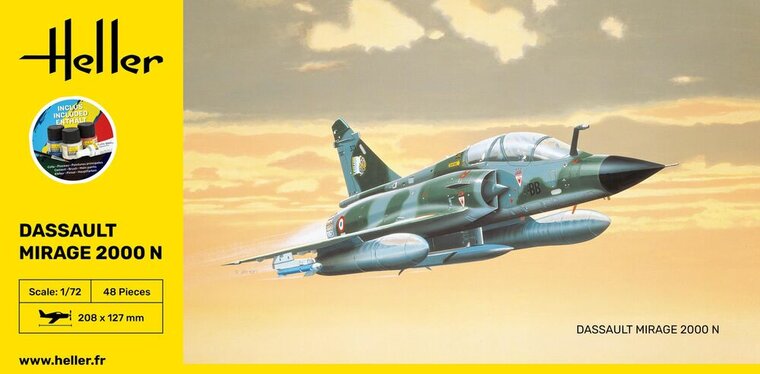 Heller 56321 STARTER KIT Mirage 2000 N Bouwpakket Schaal 1:72