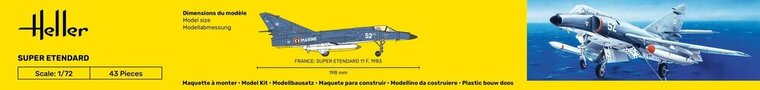 Heller 56360 STARTER KIT Super Etendard Bouwpakket Schaal 1:72