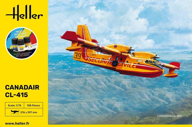 Heller 56370 STARTER KIT Canadair CL-415 Bouwpakket Schaal 1:72