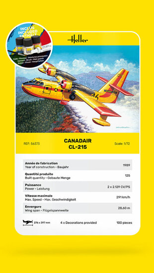 Heller 56373 STARTER KIT Canadair CL-215 Bouwpakket Schaal 1:72