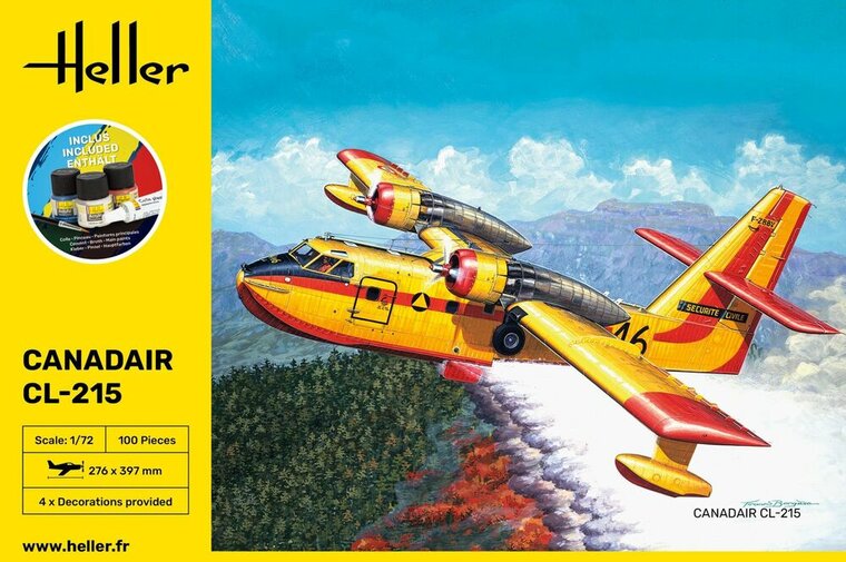 Heller 56373 STARTER KIT Canadair CL-215 Bouwpakket Schaal 1:72