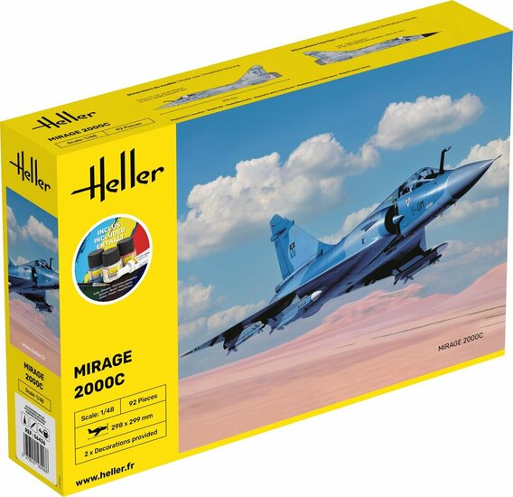 Heller 56426 STARTER KIT Mirage 2000 C Bouwpakket Schaal 1:48