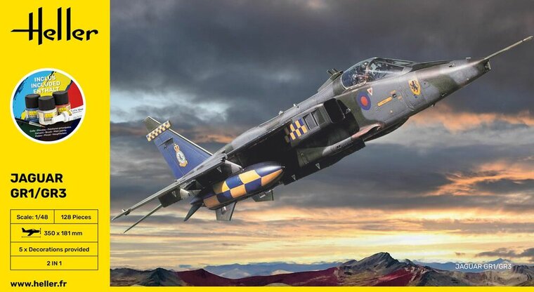 Heller 56427 STARTER KIT Jaguar GR1/GR3 Bouwpakket Schaal 1:48