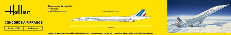 Heller 56445 STARTER KIT Concorde Bouwpakket Schaal 1:125