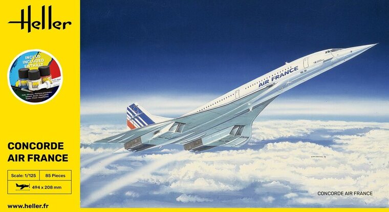 Heller 56445 STARTER KIT Concorde Bouwpakket Schaal 1:125