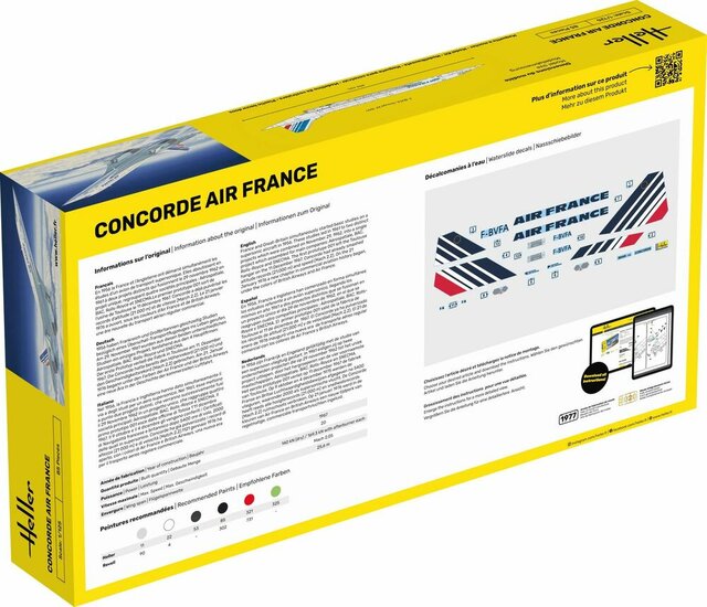 Heller 56445 STARTER KIT Concorde Bouwpakket Schaal 1:125