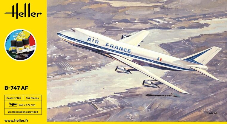 Heller 56459 STARTER KIT B-747 AF Bouwpakket Schaal 1:125