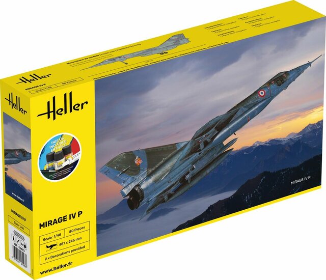 Heller 56493 STARTER KIT Mirage IV P Bouwpakket Schaal 1:48