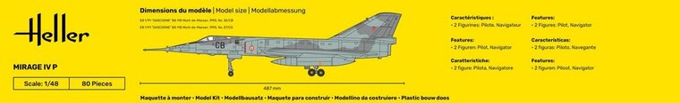 Heller 56493 STARTER KIT Mirage IV P Bouwpakket Schaal 1:48