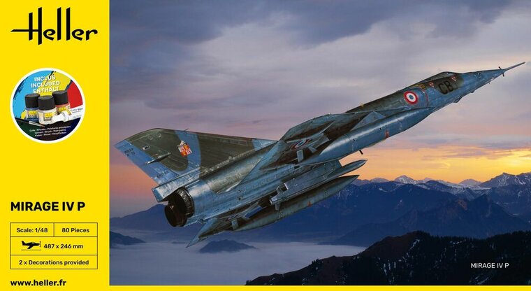 Heller 56493 STARTER KIT Mirage IV P Bouwpakket Schaal 1:48