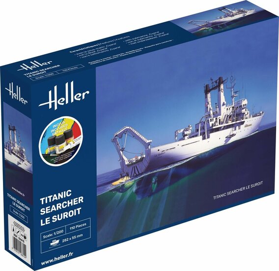 Heller 56615 STARTER KIT Titanic Searcher Le Suroit Bouwpakket Schaal 1:200