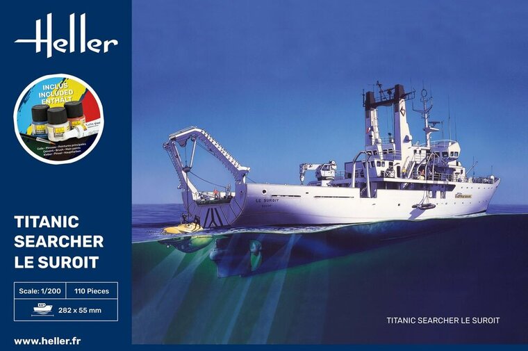 Heller 56615 STARTER KIT Titanic Searcher Le Suroit Bouwpakket Schaal 1:200