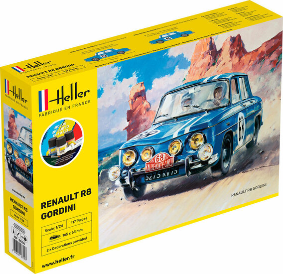 Heller 56700 STARTER KIT Renault R8 Gordini Bouwpakket Schaal 1:24