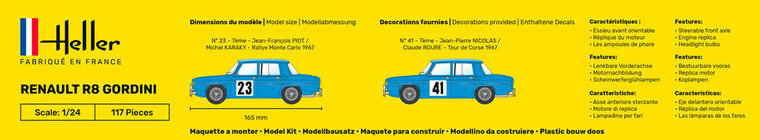 Heller 56700 STARTER KIT Renault R8 Gordini Bouwpakket Schaal 1:24