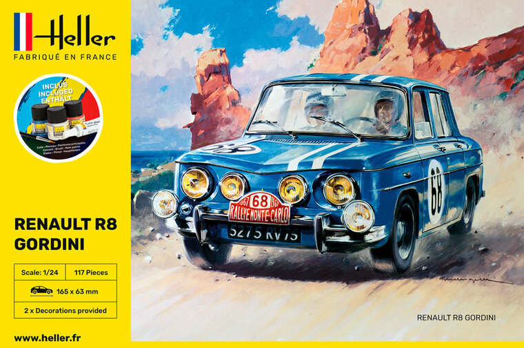Heller 56700 STARTER KIT Renault R8 Gordini Bouwpakket Schaal 1:24