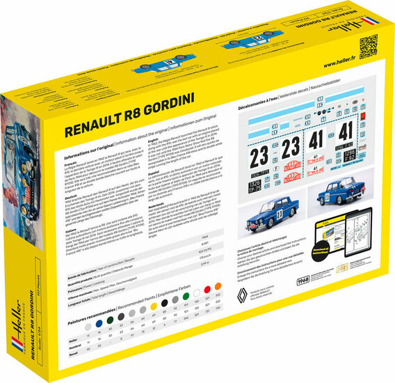 Heller 56700 STARTER KIT Renault R8 Gordini Bouwpakket Schaal 1:24