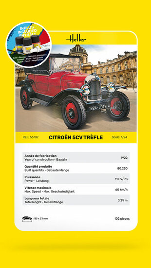Heller 56702 STARTER KIT Citroen Trefle Bouwpakket Schaal 1:24