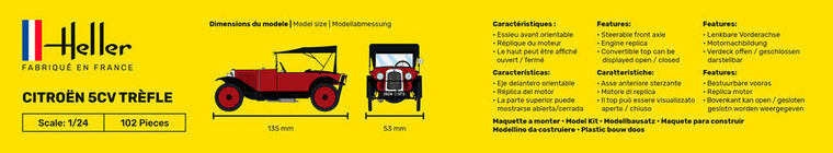 Heller 56702 STARTER KIT Citroen Trefle Bouwpakket Schaal 1:24