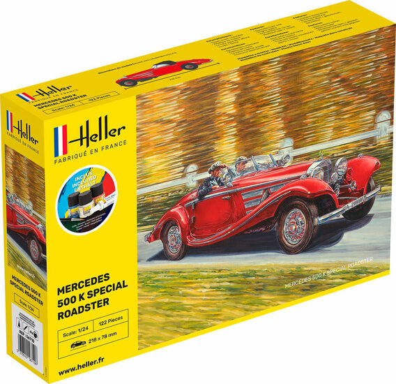 Heller 56710 STARTER KIT 500 K Special Roadster Bouwpakket Schaal 1:24