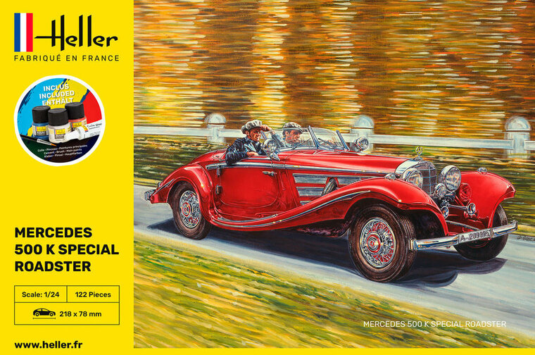 Heller 56710 STARTER KIT 500 K Special Roadster Bouwpakket Schaal 1:24