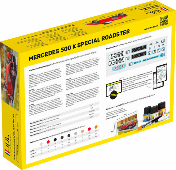 Heller 56710 STARTER KIT 500 K Special Roadster Bouwpakket Schaal 1:24