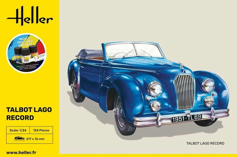 Heller 56711 STARTER KIT Talbot Lago Record Bouwpakket Schaal 1:24