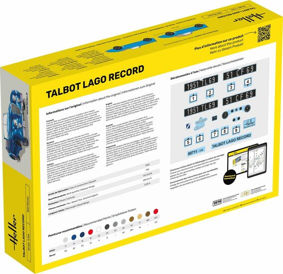 Heller 56711 STARTER KIT Talbot Lago Record Bouwpakket Schaal 1:24