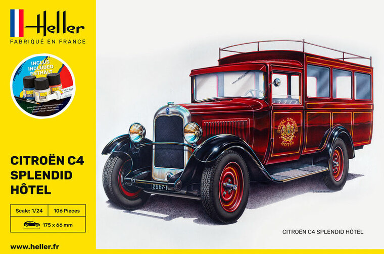Heller 56713 STARTER KIT Citroen C4 "Splendid Hotel Bouwpakket Schaal 1:24
