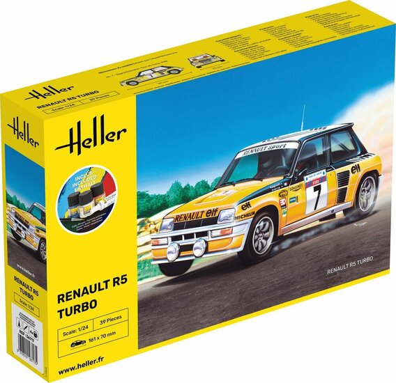 Heller 56717 STARTER KIT Renault R5 Turbo Bouwpakket Schaal 1:24