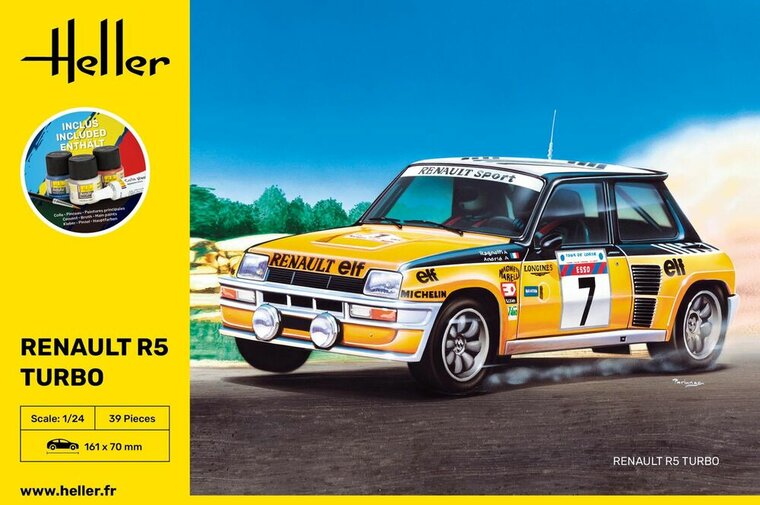 Heller 56717 STARTER KIT Renault R5 Turbo Bouwpakket Schaal 1:24