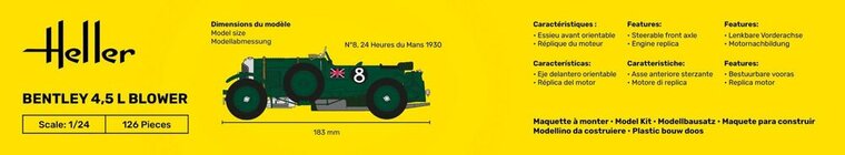 Heller 56722 STARTER KIT Bentley Blower Bouwpakket Schaal 1:24