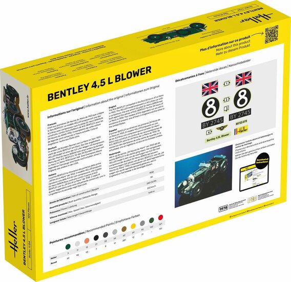 Heller 56722 STARTER KIT Bentley Blower Bouwpakket Schaal 1:24