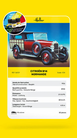 Heller 56729 STARTER KIT Citroen B14 Normande Bouwpakket Schaal 1:24
