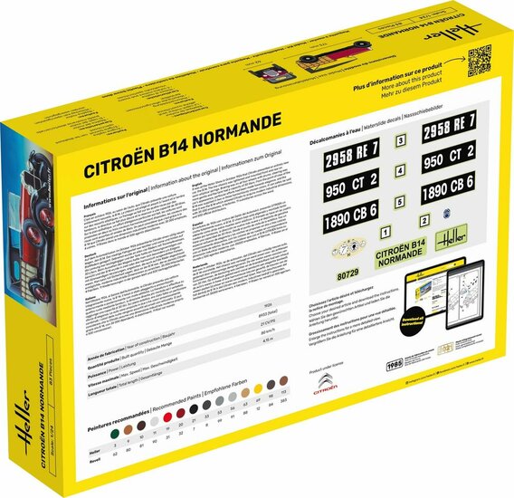 Heller 56729 STARTER KIT Citroen B14 Normande Bouwpakket Schaal 1:24