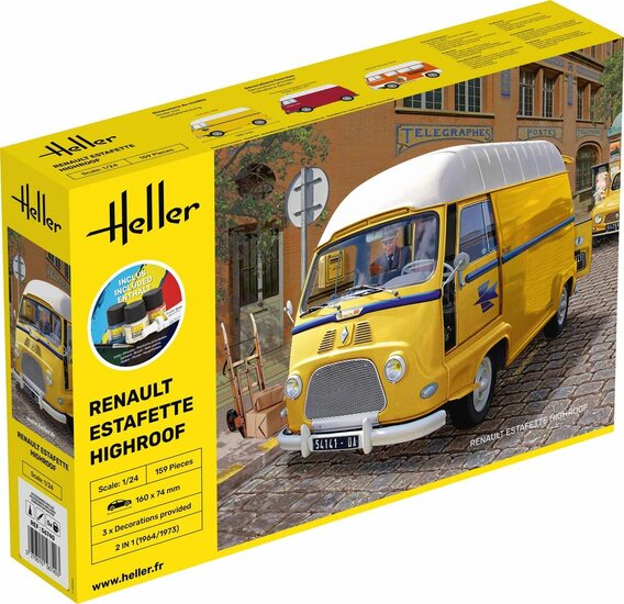 Heller 56740 STARTER KIT Estafette Highroof Bouwpakket Schaal 1:24