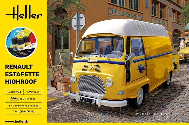 Heller 56740 STARTER KIT Estafette Highroof Bouwpakket Schaal 1:24
