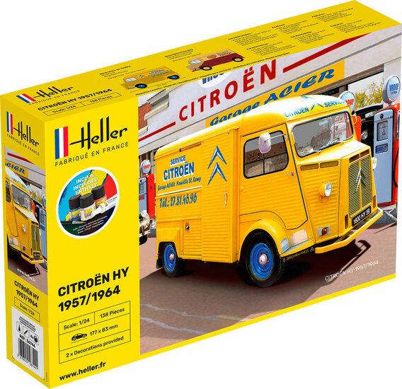 Heller 56744 STARTER KIT CITROEN HY 1957/1964 Bouwpakket Schaal 1:24
