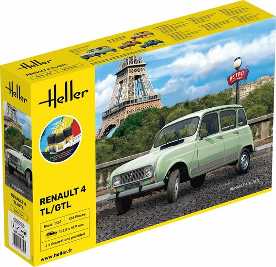 Heller 56759 STARTER KIT Renault 4TL/GTL Bouwpakket Schaal 1:24