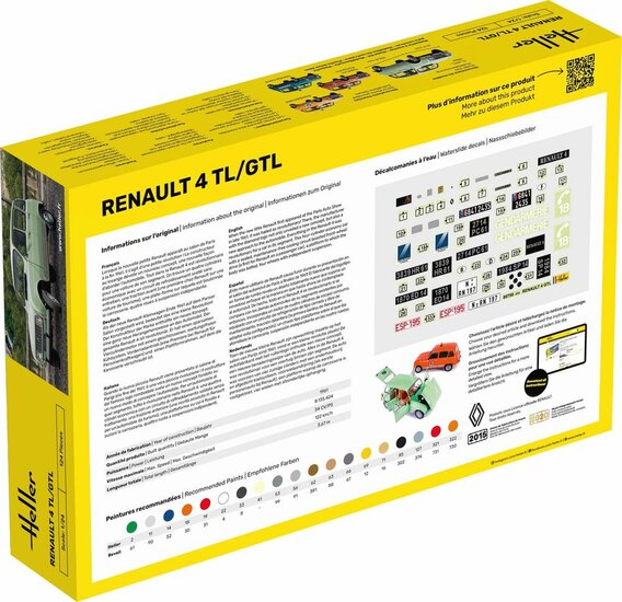 Heller 56759 STARTER KIT Renault 4TL/GTL Bouwpakket Schaal 1:24