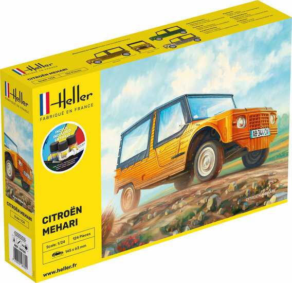 Heller 56760 STARTER KIT Citroen Mehari (Version 1) Bouwpakket Schaal 1:24
