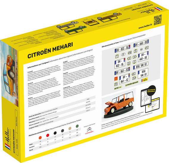 Heller 56760 STARTER KIT Citroen Mehari (Version 1) Bouwpakket Schaal 1:24