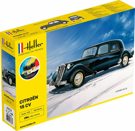 Heller 56763 STARTER KIT Citroen 15 CV Bouwpakket Schaal 1:24