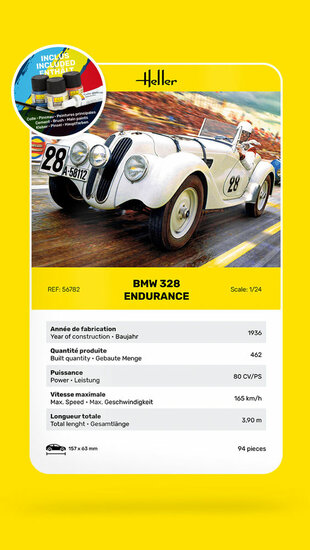 Heller 56782 STARTER KIT 328 Endurance Bouwpakket Schaal 1:24
