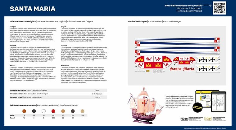 Heller 56865 STARTER KIT SANTA MARIA Bouwpakket Schaal 1:75