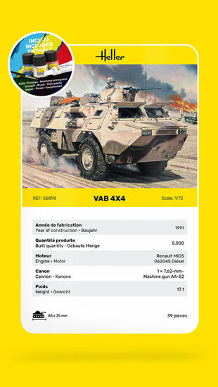 Heller 56898 STARTER KIT VAB 4X4 Bouwpakket Schaal 1:72